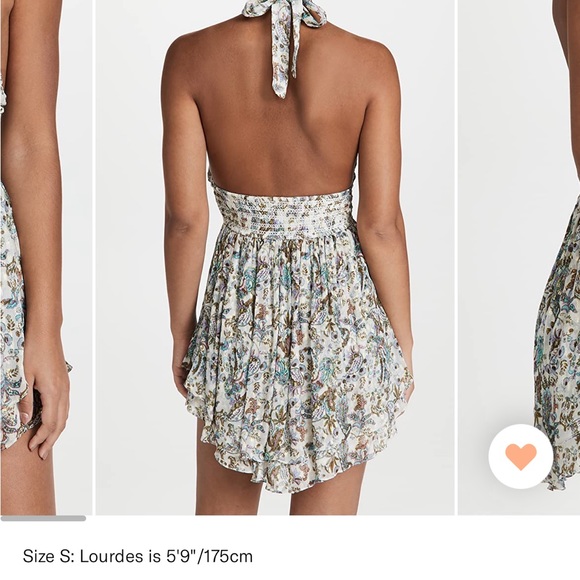 Adorable Rococo Sand Halter Short Dress in XS - Picture 2 of 3